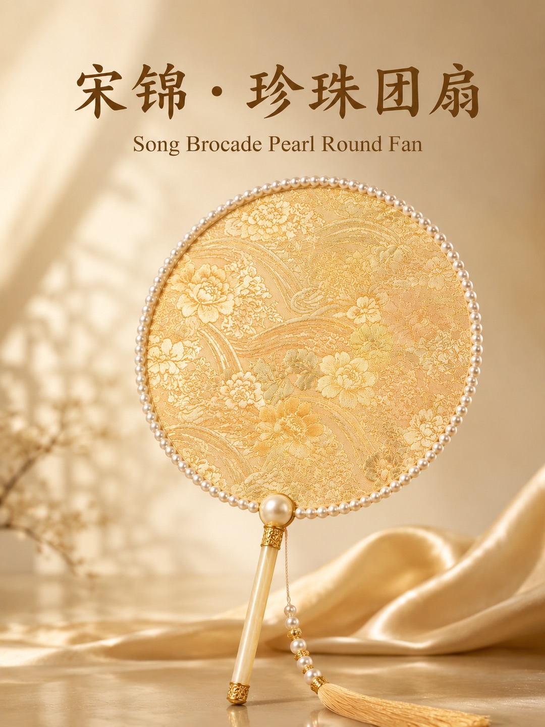 Song Brocade Pearl Fan Workshop